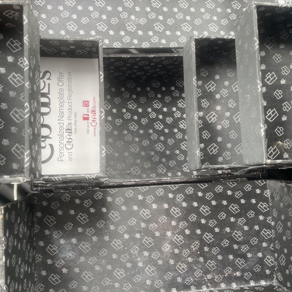 Caboodles Black Lace Makeup Cosmetic Organizer Train Case - Picture 9 of 16